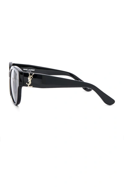 Shop Saint Laurent Sl M3 Sunglasses In Black & Grey