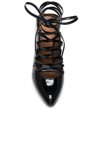 Shop Givenchy Patent Leather Lace Up Heels In Black