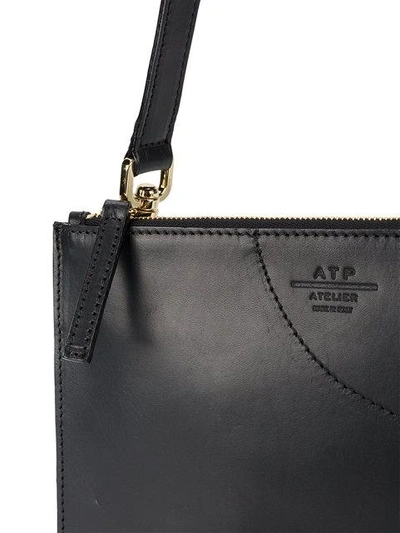 Shop Atp Atelier Black Lucca Leather Crossbody Bag