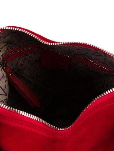 Shop Manu Atelier Mini Fernweh Suede Backpack In Red