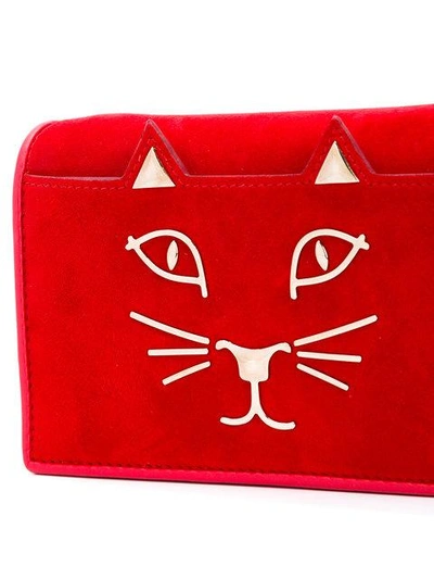 Shop Charlotte Olympia Feline Crossbody Bag In Red