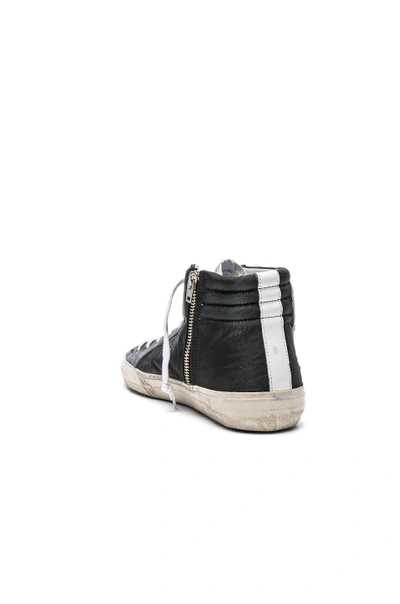 Shop Golden Goose Nylon Slide Sneakers In Black. In Black Nylon & Red