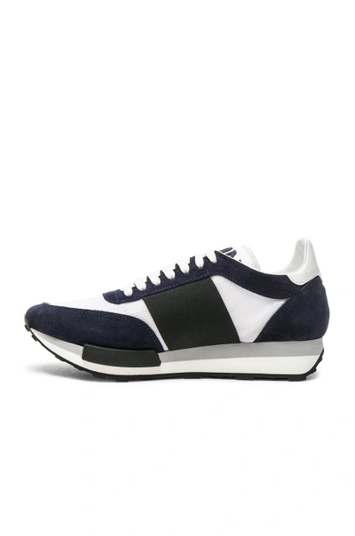 Shop Moncler Horace Sneakers In Blue, White.  In Navy & White