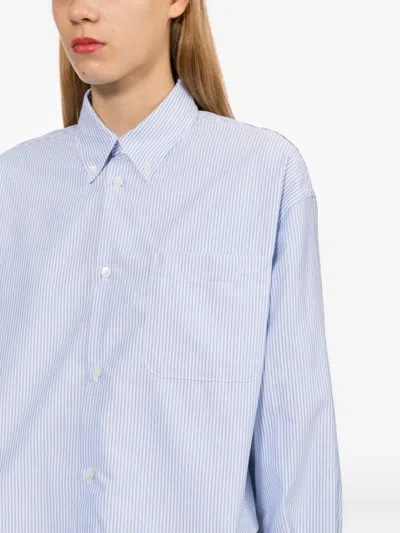A.p.c. 스트라이프 크롭 셔츠 In Blue