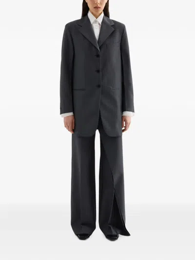 Jil Sander Tailored Wool Jacket In Gray
