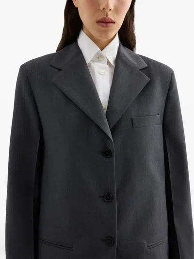 Jil Sander Tailored Wool Jacket In Gray