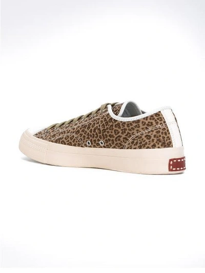 Shop Visvim Leopard Print Sneakers In Brown