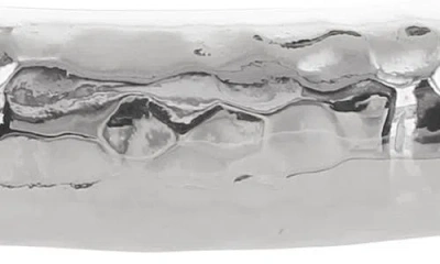 Olivia Welles Wave Hammered Bangle In Metallic
