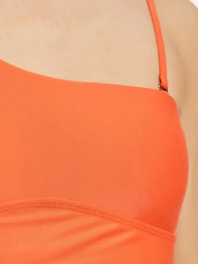Rethinkit Studios One-shoulder Bikini Top In Orange