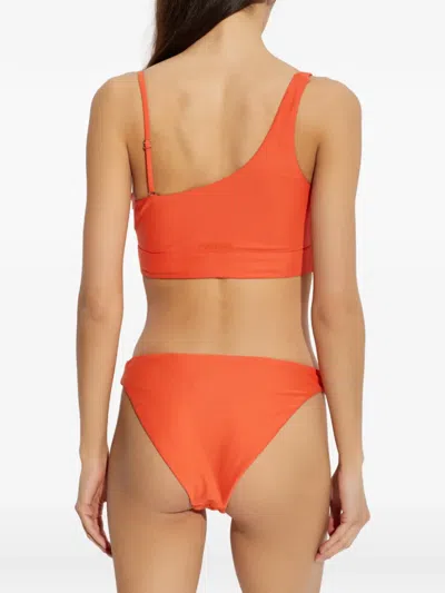Rethinkit Studios One-shoulder Bikini Top In Orange