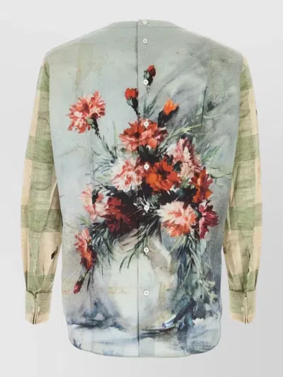 Prada Floral And Ship-print Shirt In Multi