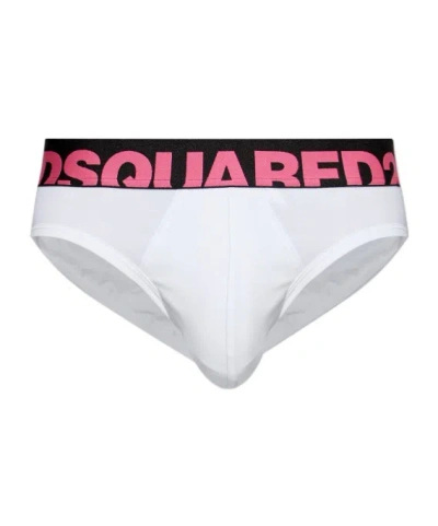 Dsquared2 Logo-waistband Brief In White