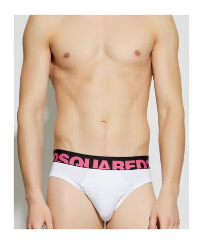 Dsquared2 Logo-waistband Brief In White