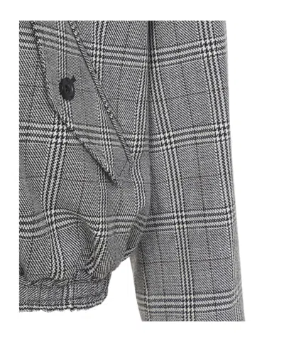 Marni Check-pattern Virgin Wool Jacket In Blue
