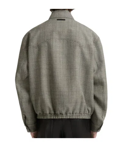 Marni Check-pattern Virgin Wool Jacket In Blue