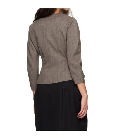 Jacquemus Ruffled Jacket In Brown