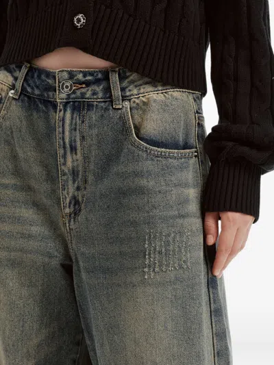 B+ab Distressed-effect Jeans In Blue