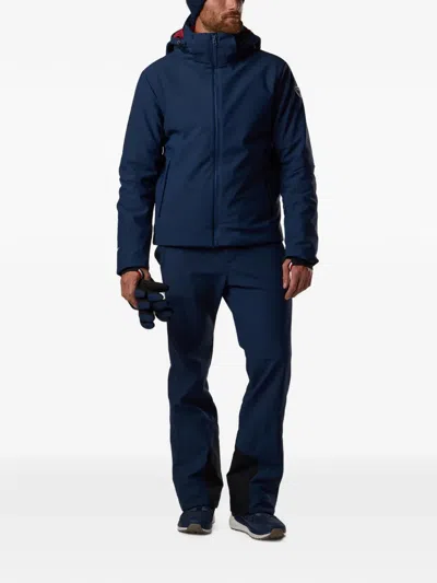 Rossignol 리조트 소프트셸 후드 집업 재킷 In Blue