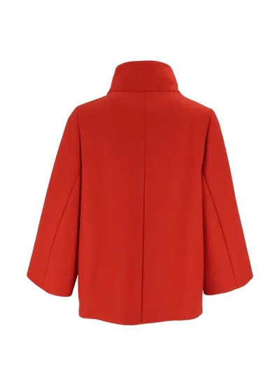 Fay Structured Short Cape In Red