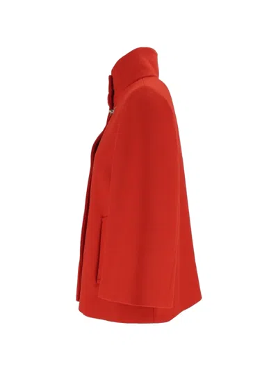 Fay Structured Short Cape In Red