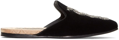 Shop Gucci Black Snake Slip-on Loafers