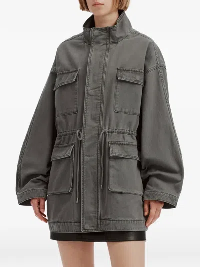 B+ab Drawstring Field Jacket In Gray