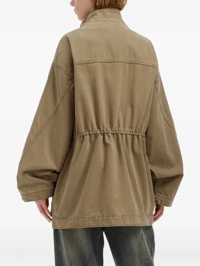 B+ab Drawstring-waist Multi-pocket Jacket In Brown