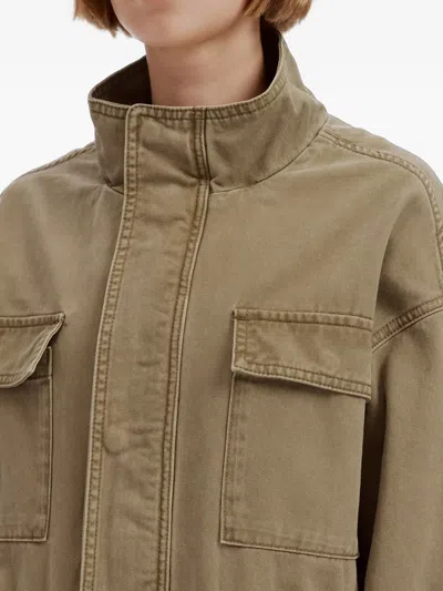B+ab Drawstring-waist Multi-pocket Jacket In Brown