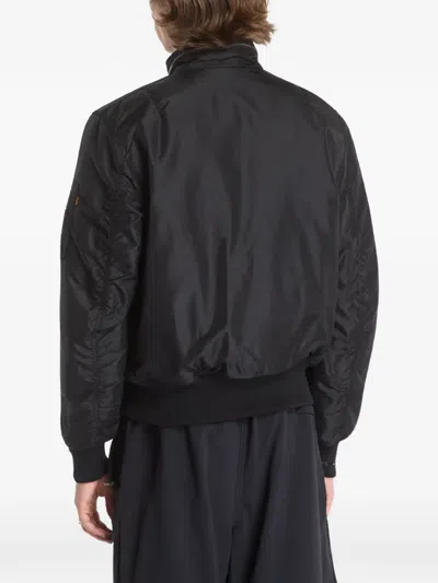 Alpha Industries Engine Bomber Jacket In Black