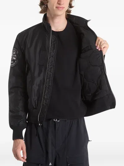 Alpha Industries Engine Bomber Jacket In Black