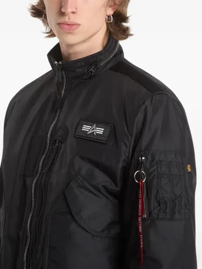 Alpha Industries Engine Bomber Jacket In Black