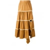 LOEWE cut-out detail ruffled skirt,D1175300BR
