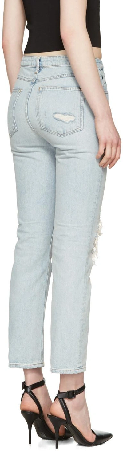 Shop Alexander Wang Blue Cult Straight-leg Jeans