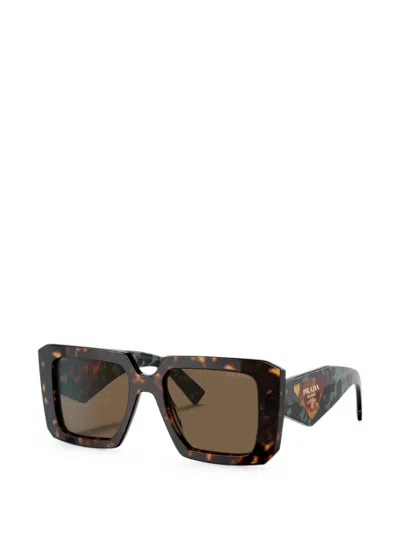 Prada Square-frame Sunglasses In Brown