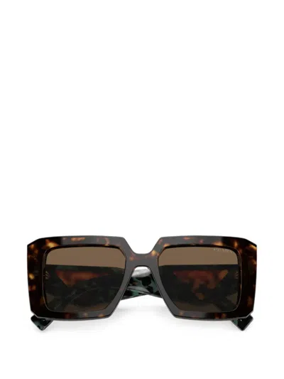 Prada Square-frame Sunglasses In Brown