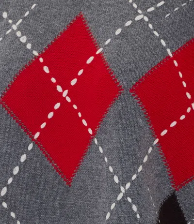 Pinko Argyle-pattern Collared Sweater In Multi