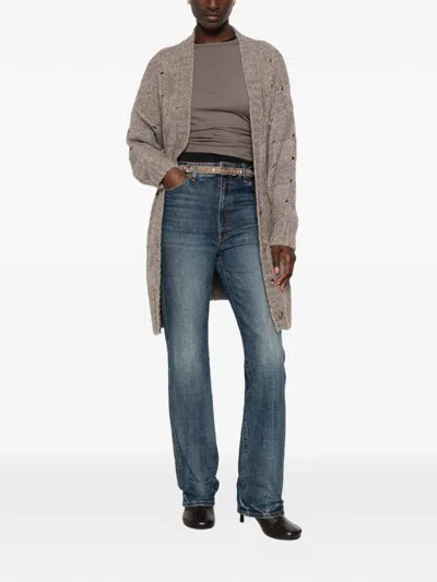 Ely Ely Check-knit Cardigan In Multi