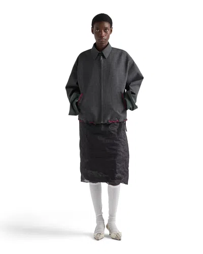 Prada Bomber Jacket In Gray