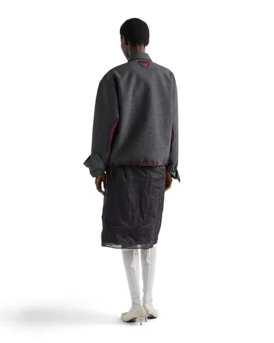 Prada Bomber Jacket In Gray