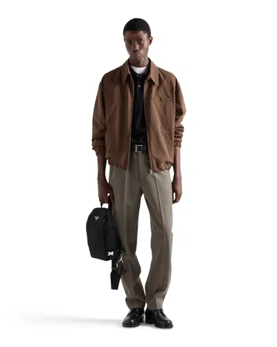Prada Re-nylon And Saffiano Leather Backpack In Black