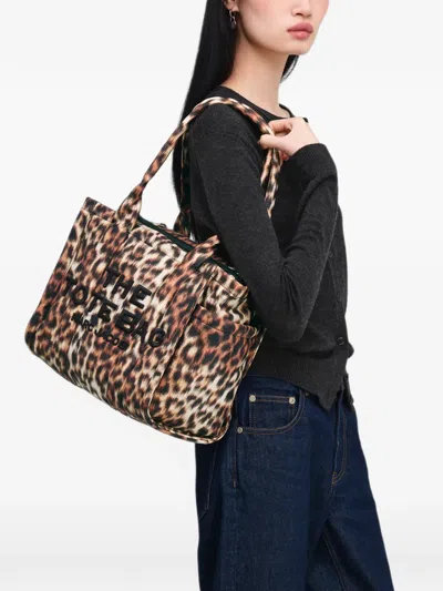 Marc Jacobs Medium Tote Bag In Leopard Puffy Nylon In Pattern