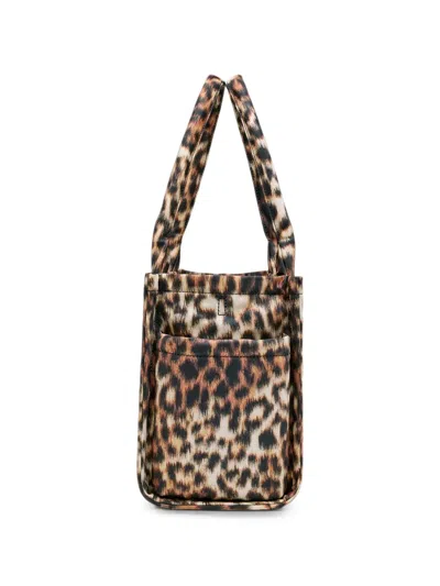 Marc Jacobs Medium Tote Bag In Leopard Puffy Nylon In Pattern