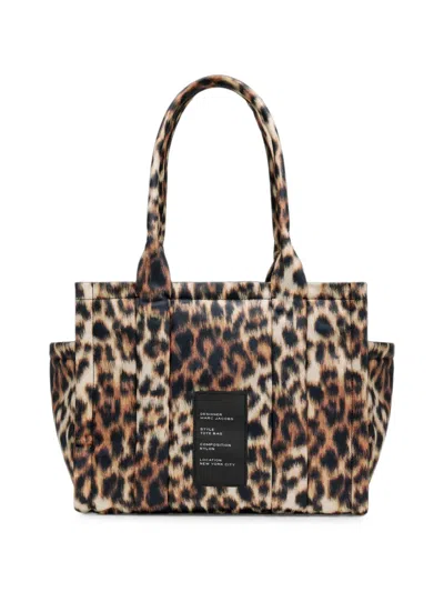 Marc Jacobs Medium Tote Bag In Leopard Puffy Nylon In Pattern