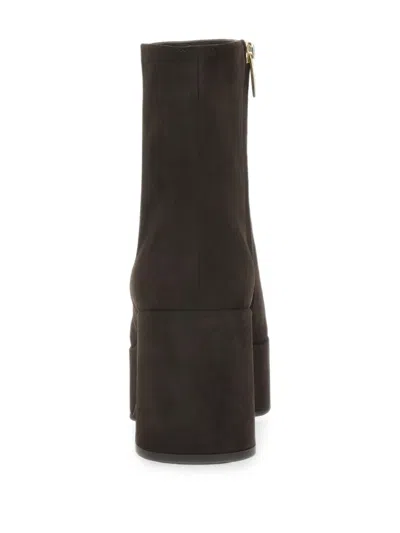 Gianvito Rossi Sally Platform Ankle Boots In Brown