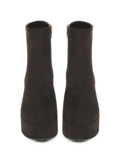 Gianvito Rossi Sally Platform Ankle Boots In Brown