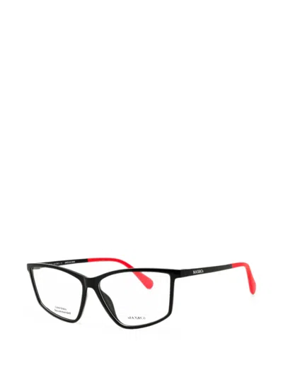 Max & Co Rectangle-frame Glasses In Red
