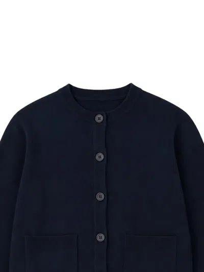 Seventy Button-up Patch-pocket Cardigan In Transparent