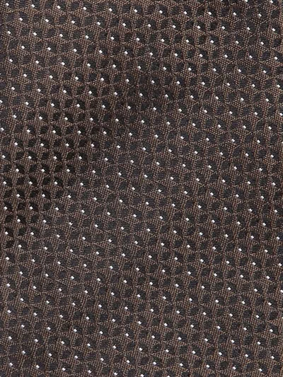 Zegna Geometric-pattern Silk Tie In White
