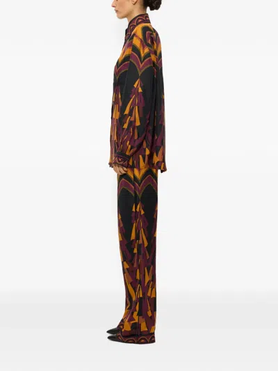 Pucci Baiadera Print Silk Pants In Multi