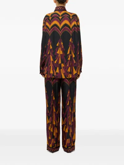 Pucci Baiadera Print Silk Pants In Multi